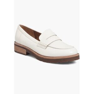 Kork Ease Carlisle‎ White Leather Penny Loafers Platform Size 9.5 M